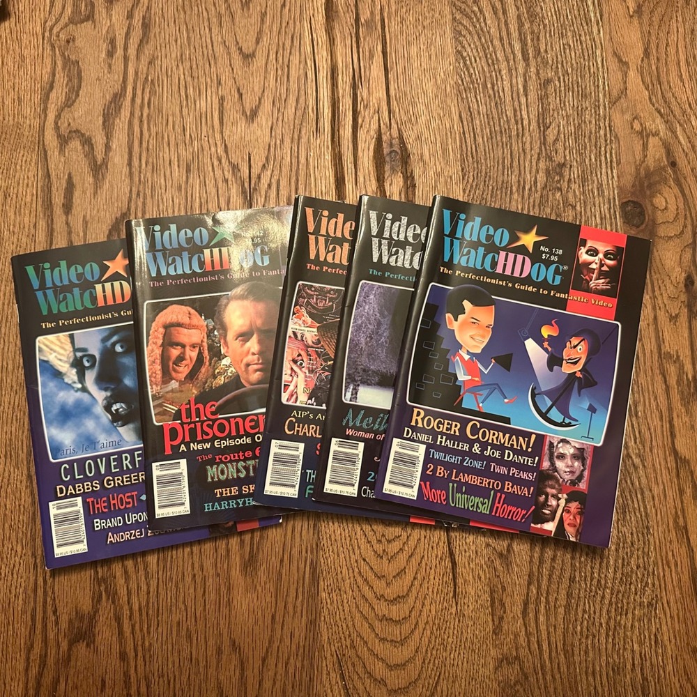 Video Watchdog Magazine Lot 5 Issues 138 140 141 142 144 Horror Cult Cinema 2008